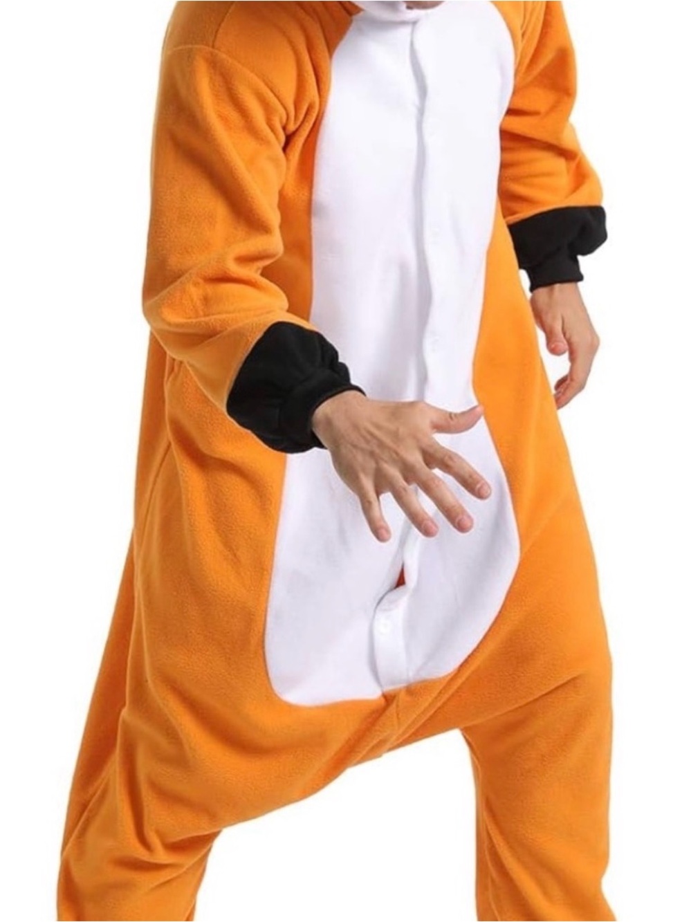 Orange & White Fox Animal Onesie Costume